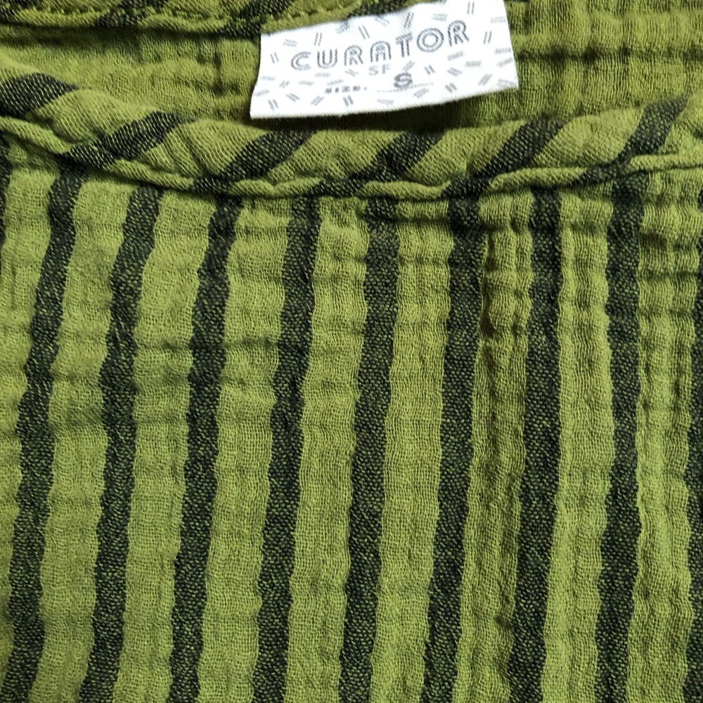 Curator Green Striped Hannah Top - Picture 2 of 3